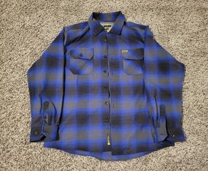 **CASCADE** MIDNIGHT BLUE- **LARGE** LONG SLEEVE FLANNEL
