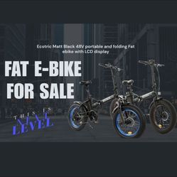 Ecotric Cheetah E-Bike 48V 13AH 500W 20 MPH 20" Fat Tire with Suspension Fork-Out of Box!!! 23 miles
