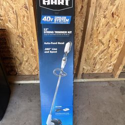 HART 40V Cordless String Trimmer w/ Battery & Charger