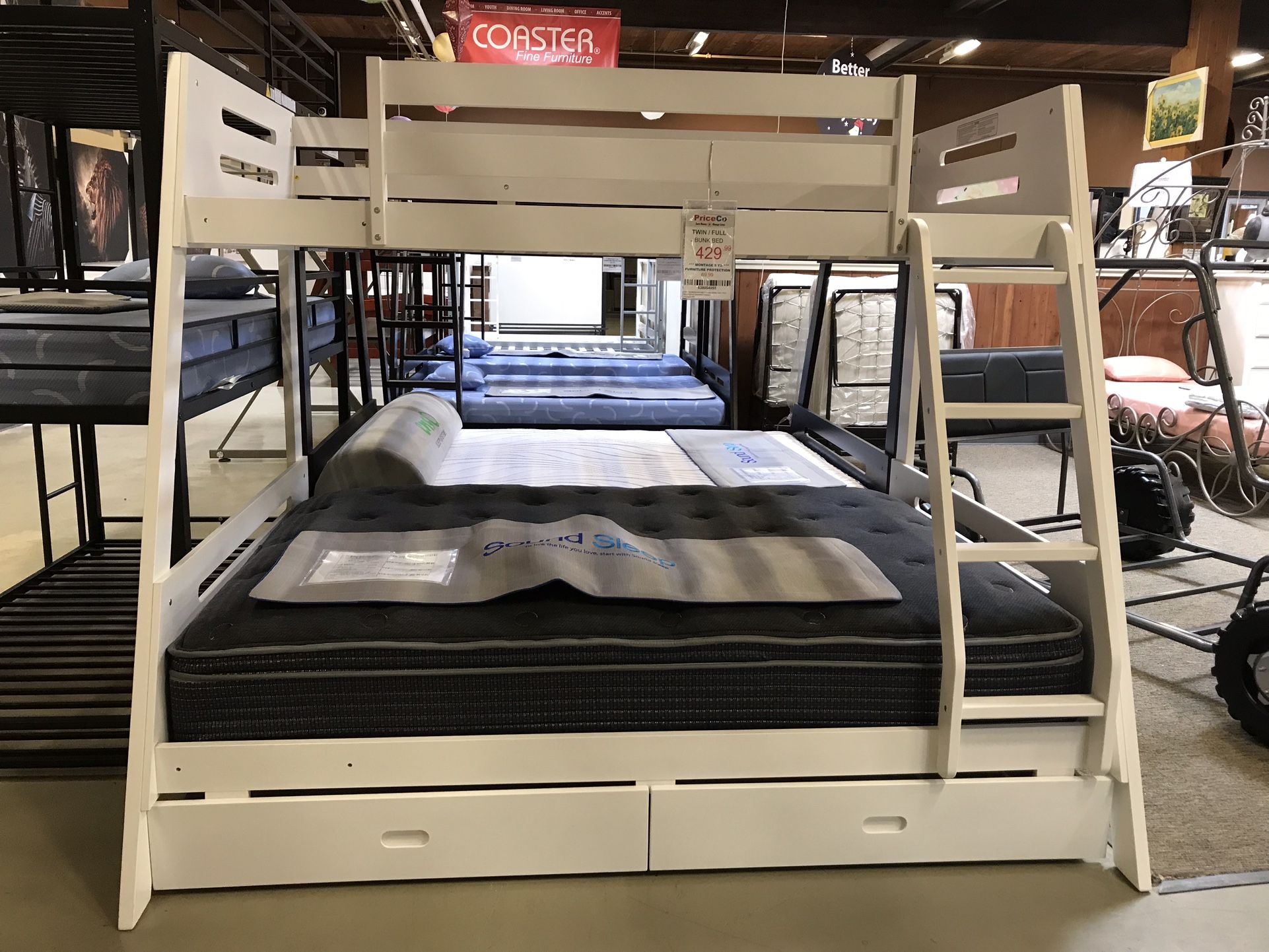 Cozy Haven Twin-Over-Full Bunk Bed w/ Storage