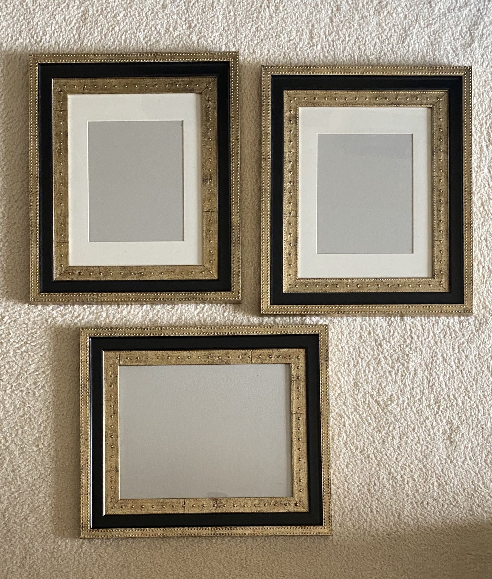 3-pc Large Picture Wall Frame 16x19 Gold/Black