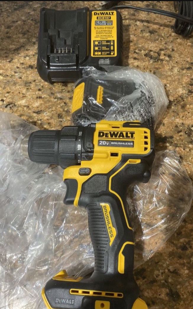 New 20 V Brushless Drill With Battery And Charger