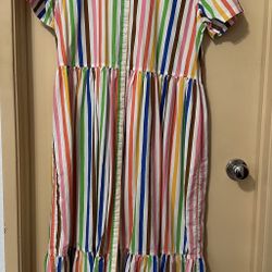 Rainbow Stripe Maxi Dress, Target Pride Collection, Size Large
