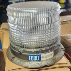 Ecco flashing beacon light, white 12-24 volt