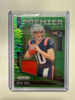 Drake Maye Premier Jerseys RC Prizm - Patriots & North Carolina