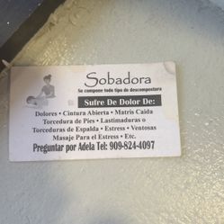 Sobadora Huesera 