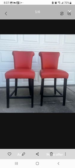 Rustic Orange/Peach  2 Barstool  New  Sanger