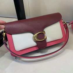 Coach Tabby 26 Colour-blocked Leather Shoulder Bag 
