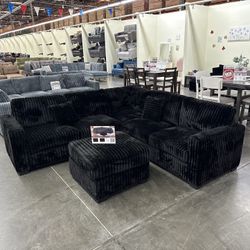 New Black Sectional