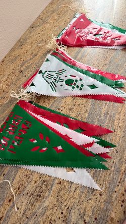 3 Christmas Pennant Flag Banners – 25 Ft Each – 75 Ft Total