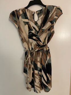 Abstract Print Wrap Mini romper