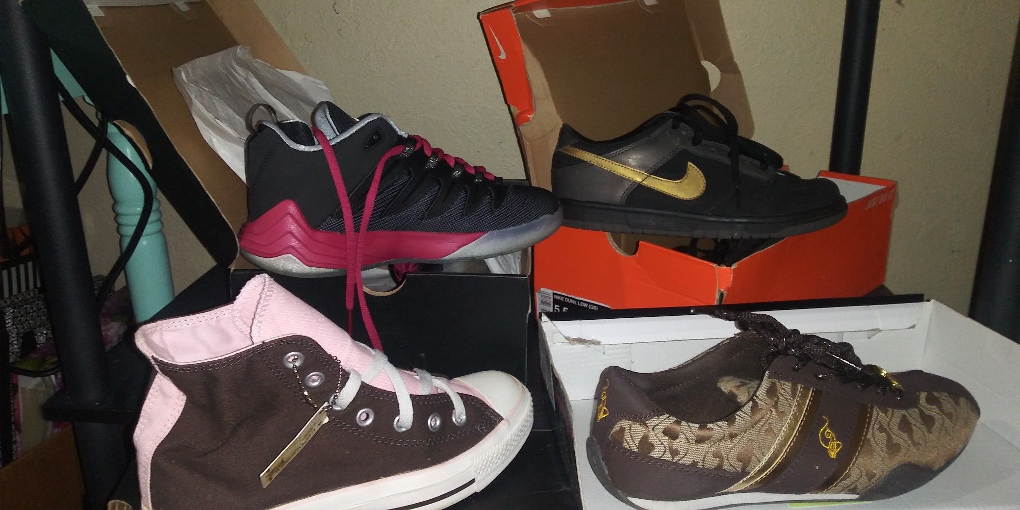 Jordan Nike Converse baby phat size 7 woman