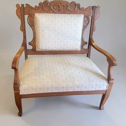 Antique Hand Carved Eastlake Settee / Sofa / Loveseat - 33x23x39 ½
