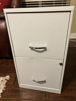 Beige File Cabinet With Lock