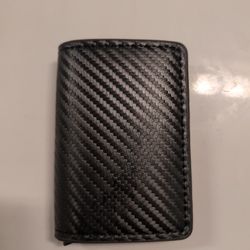 Carbon fiber pattern wallet pop up card holder