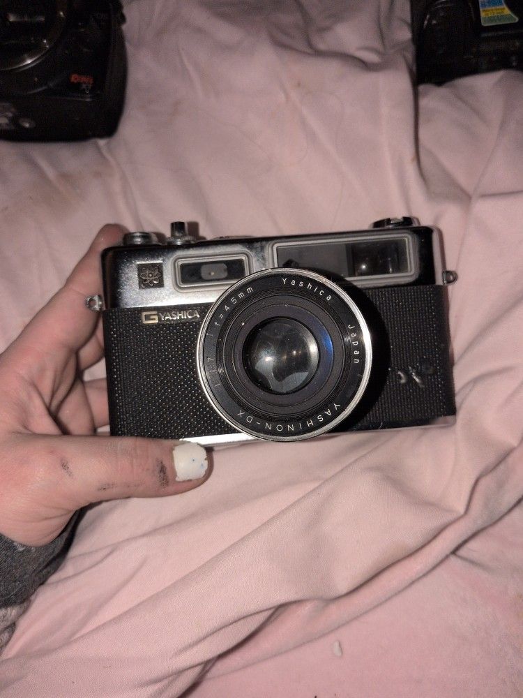 Yashica Electro 35 GSN film camera lens.