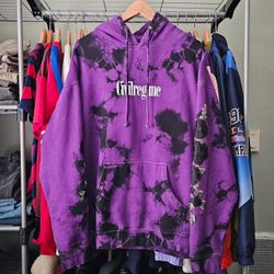 Civil Regime Men's Purple Titans Tie Dye Roses Hoodie Size Large