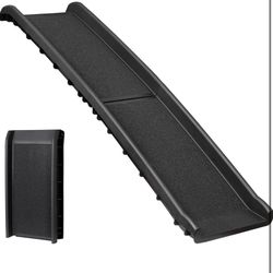 ZENY Portable Folding Dog Ramps for SUV, Truck, Car Ramp Stairs Step Ladder for Pet, Non-Slip Pet Ramp with Raised Siderails 