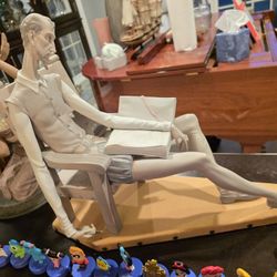 Lladro Don Quixote 1030  Porcelain Figurine Sculpture And Signed Tablet