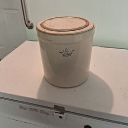 Vintage Robinson Ransbottom Blue Crown 3 Gallon Stoneware Crock