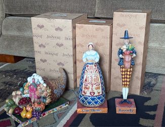 Jim Shore Heartwood Creek Thanksgiving Figurine Set of 3