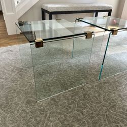 High Quality 3-sided Glass End Tables (2)