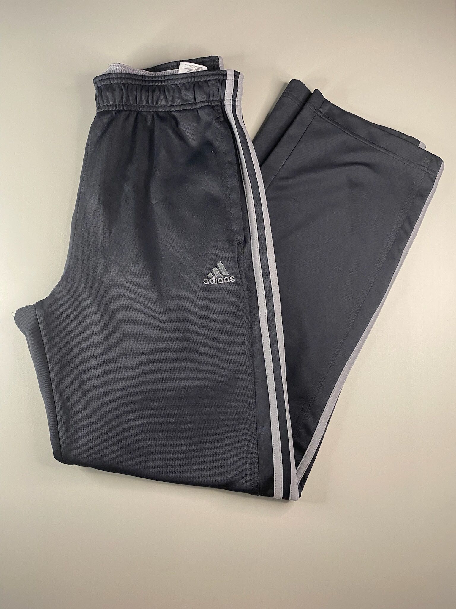 Adidas Men’s Black With Stripes Large Sweatpants