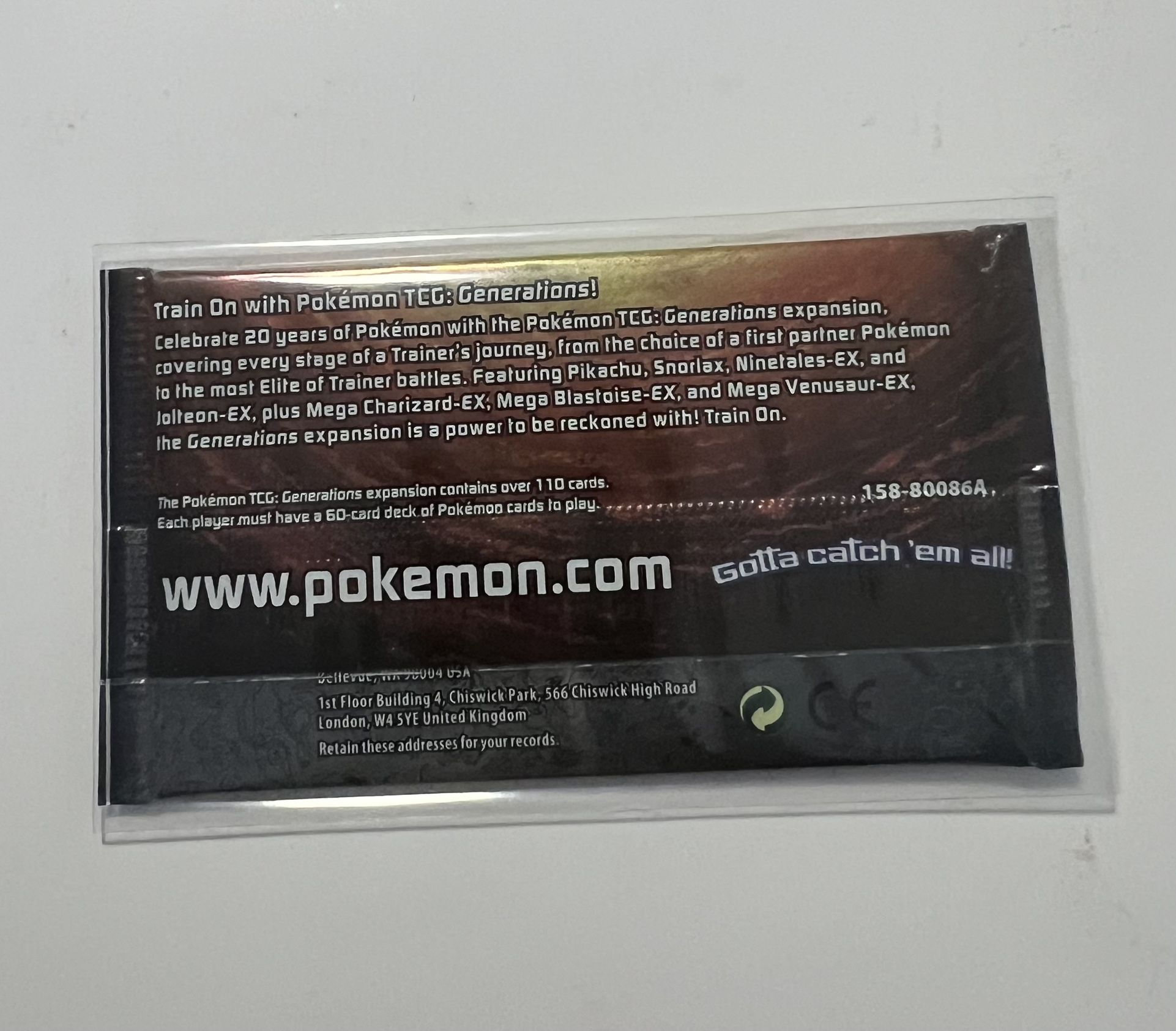 Pokemon Generations Booster Pack Generations (GEN) tcg