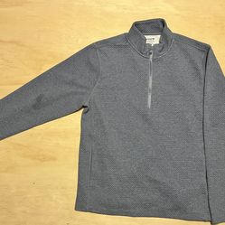 Old Navy Quarter Zip Hooded Sweatshirt Adult Blue Size Small