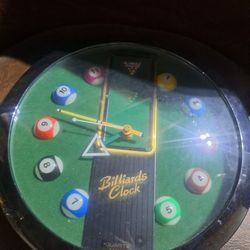 POOL TABLE CLOCK 