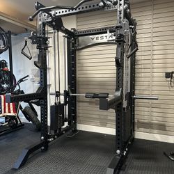 Vesta Fitness PRO SERIES Ultimate Half Rack Functional Trainer w/Smith Machine Bar | 320lb Stack | Gym Equipment | Fitness | Commercial | Squat Rack 