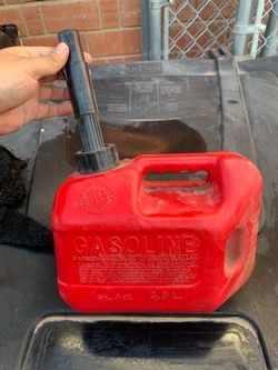 Red Plastic Gas Can