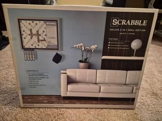 NEW - SCRABBLE board , Deluxe 2 in 1 wall Edition
