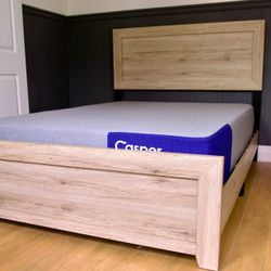  Full Size Casper Mattress And Frame!!! MSRP $1,625