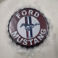 Ford Mustang Muscle Car Bottle Cap Metal Sign 