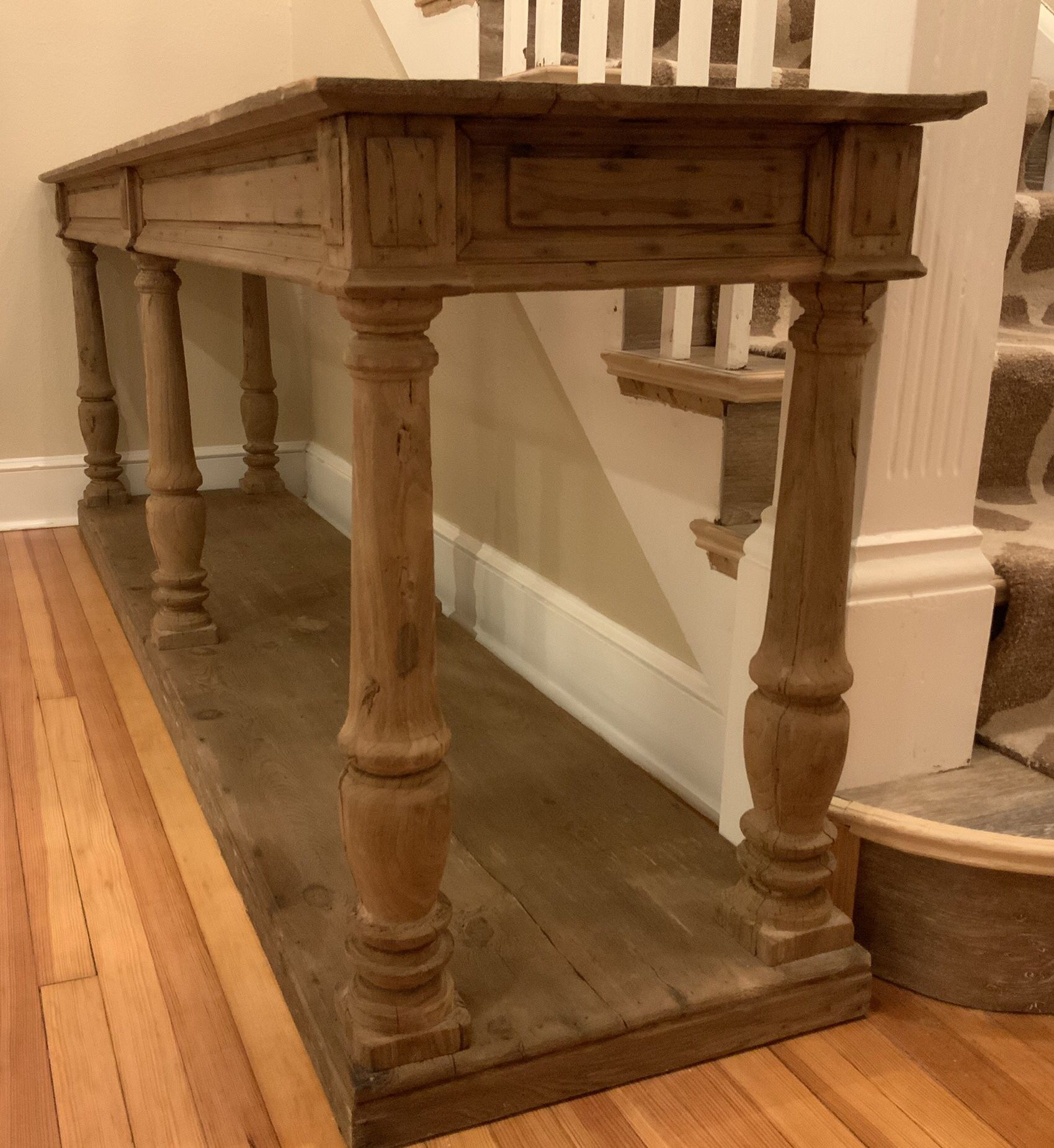Restoration Hardware DISTRESSED RECTORY LARGE CONSOLE TABLE