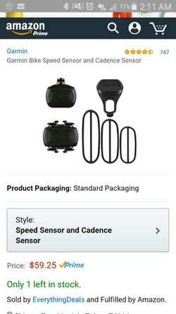 Garmin Bike speed sensor and cadence sensor
