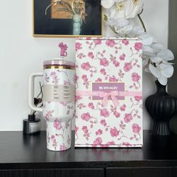 stanley 40oz Stainless Steel Tumbler With Handle, Double Wall Vacuum Insulated Travel Mug, Premium Multi-Color Portable Drink Bottle For Outdoor Campi