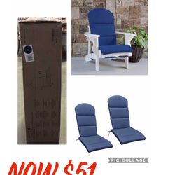 Adirondack Cushion for Leisure Line Chairs, 2-pack