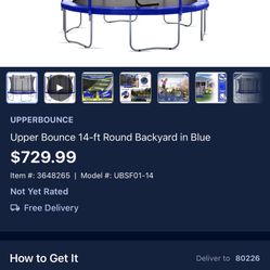 Upper Bounce 14ft Round Trampoline - Brand New - Make an Offer