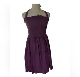 NWT Davi‎ & Dani Large Women's  Purple Smocked Dress