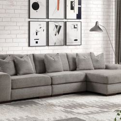 Gray Sectional- 3 Pc
