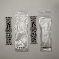 Silicone Apple Watch Light Gray/Black Band Strap. 