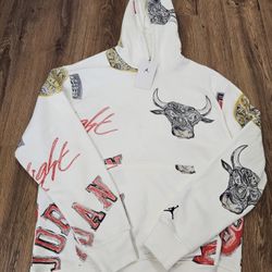 New Nike Air Jordan Brooklyn Fleece Pullover Hoodie FN4545 133 Men's Size Medium Or Large