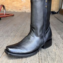Bota De Piel Con Cierre 