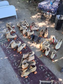 Lot of Vintage Quad Roller Skates