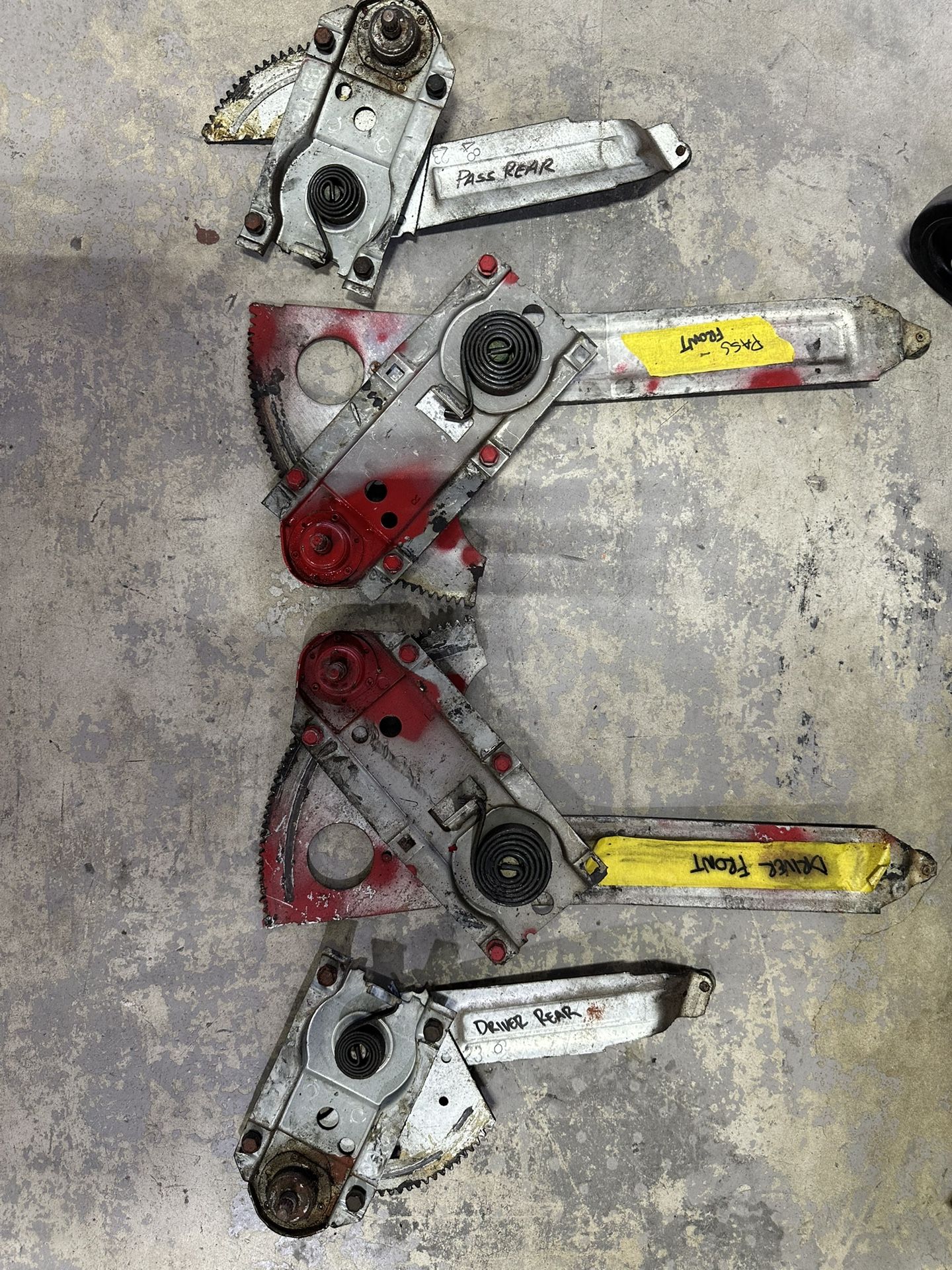 1(contact info removed) 1972 CHEVELLE CUTLASS GTO GS 442 WINDOW REGULATORS DOOR QUARTER SS OEM