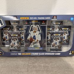 2025 Panini Mosaic NFL Costco Bundle Box Sealed with Stained Glass Jumbo