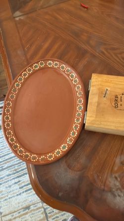 Mexican Terracotta Oval Serving Platter  para  poner tamales  family  reunion   Y la tortilla  maker   Or  Gordita s