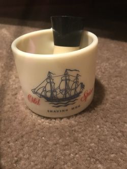 Vintage Old Spice shaving mug with shaving brush...make offer